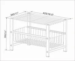 2 tier sliding cabinet drawer baskets